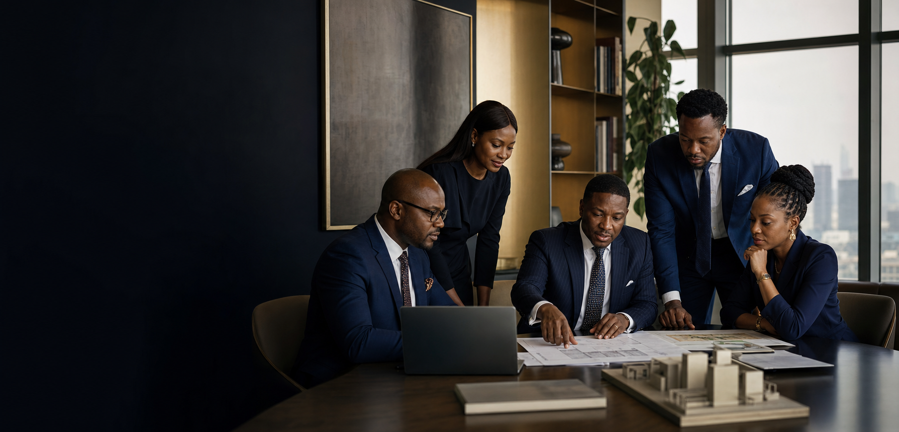 African private equity professionals collaborating